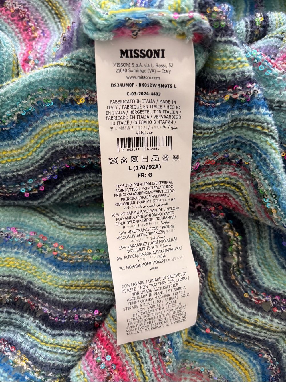 Missoni Multicolor Wave Knit Long Cardigan-NEW - Picture 5 of 6